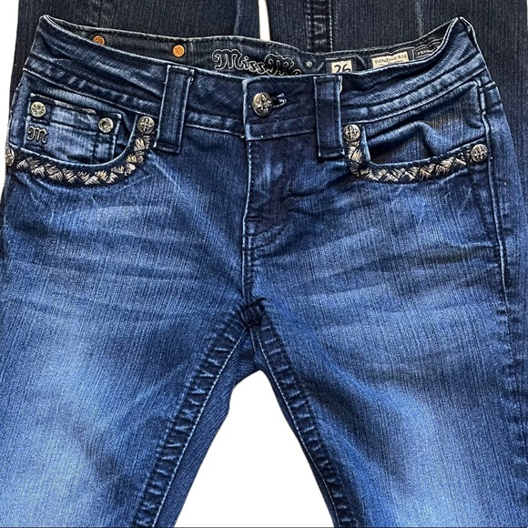 Miss Me Signature Rise Embellished Jeans Size 26 - Picture 10 of 14